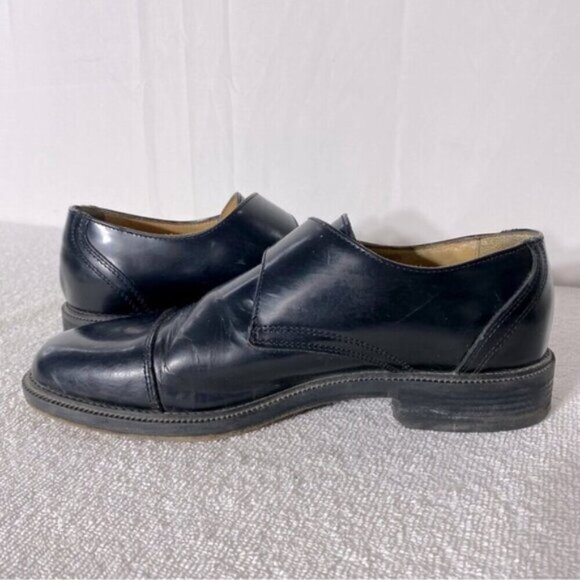 Vintage Pegabo Black Leather Monk Strap Dress Shoes 40 - Picture 12 of 12